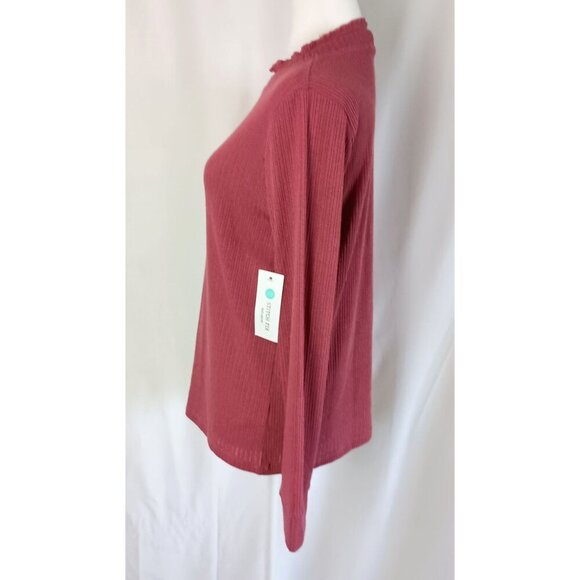 NWT Pink Clover Stitch Fix Rose Pink Soft Long Sleeve Top Sweater Size M - Picture 7 of 10